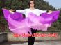 1 pair 1.5m (59") purple fading belly dance silk fan veil