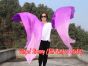 1 pair 1.5m (59") purple fading belly dance silk fan veil