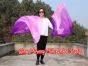 1 pair 1.5m (59") purple fading belly dance silk fan veil