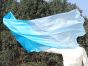 222cm Bandera con Varilla Flexible Profetica Cristiana para Danze, cyan degradado