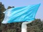 222cm Bandera con Varilla Flexible Profetica Cristiana para Danze, cyan degradado