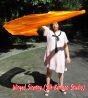 Velo poi de seda para danza del vientre naranja 2.3m*0.9m