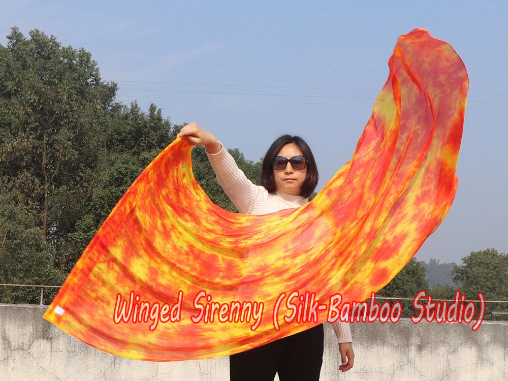 1 Piece 180 cm (70") prophetic silk worship flex flag, Flame