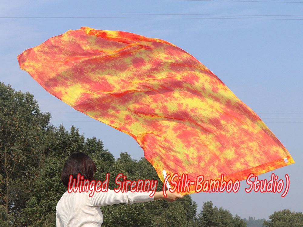 1 Piece 180 cm (70") prophetic silk worship flex flag, Flame