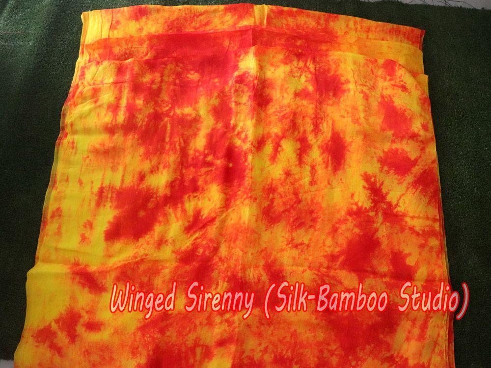 Flame silk fabric by yard