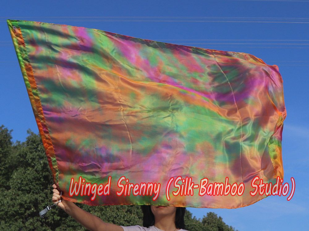 spinning silk flag poi 129cm (51") for Worship & Praise, Serenity