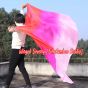 Velo de seda danza del vientre Irojo-rosado-rosado claro