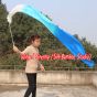 Heraldos de seda blanco-cyan-azul 180 cm 