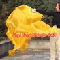 1 pair 1.5m (59") gold belly dance silk fan veil