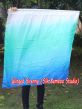 1 Stück 103 cm x 88 cm drehbarer Flaggen-Poi, weiß-pfau grüne-türkis-blau