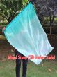 Seda Poi bandera de adoración 103 cm * 88 cm, verde pavo real degradado