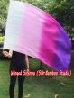 Seda Poi bandera de adoración 129 cm * 88 cm, blanco-rosado-violeta