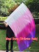 Seda Poi bandera de adoración 129 cm * 88 cm, blanco-rosado-violeta