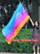 Seda Poi bandera de adoración 174cm x 88cm, Iridiscencia B