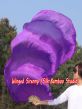 1 pair 1.8m (71") purple belly dance silk fan veils