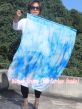 1 Stück 81 cm x 64 cm drehbarer Flaggen-Poi, weiß+türkis+blau