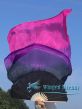 Abanico de seda extragrande negro-violeta-rosado 180 x 114 cm