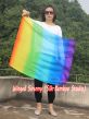 85 cm Tanzflagge Anbetungsfahne mit flexiblem Stab, Regenbogen