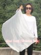 85 cm bandera de seda de adoración profética flexible para niños, blanco