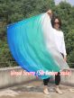 130 cm Tanzflagge Anbetungsfahne mit flexiblem Stab, weiß-pfau grüne-türkis-blau
