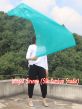 130 cm Tanzflagge Anbetungsfahne mit flexiblem Stab, pfau grüne