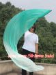 222cm Bandera con Varilla Flexible Profetica Cristiana para Danze, verde pavo real degradado