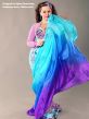 1 piece turquoise-blue-purple 5 Mommes colorful belly dance silk veil 