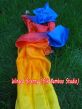 Cometa de mano para niños danza y juegan amarillo-naranja-rojo-azul
