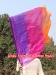 Seda Poi bandera de adoración 103 cm * 88 cm, Violeta Dorada