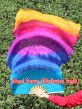 1 pair 1.5m (59") Iridescence belly dance silk fan veil