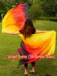Velo de seda danza del vientre negro-rojo-naranja-amarillo