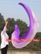 1 Piece long side purple fading 2.3m (90") dance silk veil poi