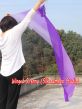 1 Piece long side purple fading 2.3m (90") dance silk veil poi