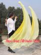 Media Luna Velo poi de seda para danza del vientre amarillo degradado 1.8m*0.9m