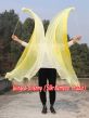 Media Luna Velo poi de seda para danza del vientre amarillo degradado 1.8m*0.9m