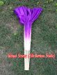 Pareja abanicos cortos de seda blanco-violeta, 10cm seda