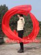 Velo poi de seda para danza del vientre rojo 2.3m*0.9m