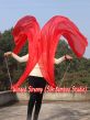 Velo poi de seda para danza del vientre rojo 2.3m*0.9m