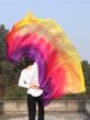 Velo de seda danza del vientre Glamour rayas tie-dye