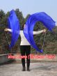 Velo poi de seda para danza del vientre azul 2.3m*0.9m