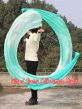 Velo poi de seda para danza del vientre verde pavo real degradado 2.3m*0.9m