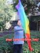 Seidenschleier-Poi für Bauchtanz Regenbogen 1.35m*0.6m