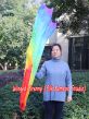 Seidenschleier-Poi für Bauchtanz Regenbogen 1.35m*0.6m