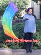 Seidenschleier-Poi für Bauchtanz Regenbogen 1.35m*0.6m