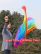 Velo poi de seda para danza del vientre Arco iris B 1.8m*0.9m