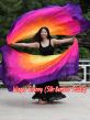 Velo semicirculares de seda 8 Mommes para Danza del Vientre amarillo-naranja-rosado-violeta