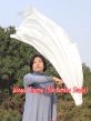 Velo poi de seda para danza del vientre blanco 1.35m*0.6m