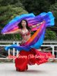 1 PIECE Iridescence circular 8 Mommes belly dance silk veil