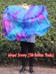 Mermaid Dream large short silk dance fans (flutter), 41" (105 cm)