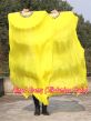 Pareja abanicos seda danza del vientre amarillo 1.5m